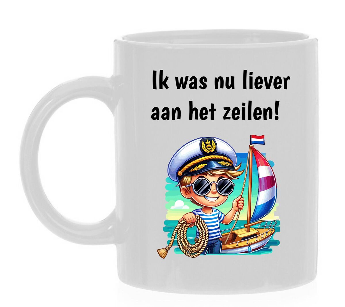 Zeilen koffiemok leuk grappig