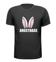 Angsthaas T-shirt grappig gek leuk Angsthaas T-shirt grappig gek leuk