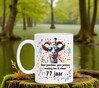 foto 3 Bedrukte mok verjaardag 77 jaar met geinige tekst en grappige print geit