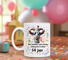 foto 2 Beker verjaardag met orginele tekst leeftijd 54 jaar