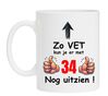 Cadeau koffiemok verjaardag 34 jaar goed uitzien vet grappig