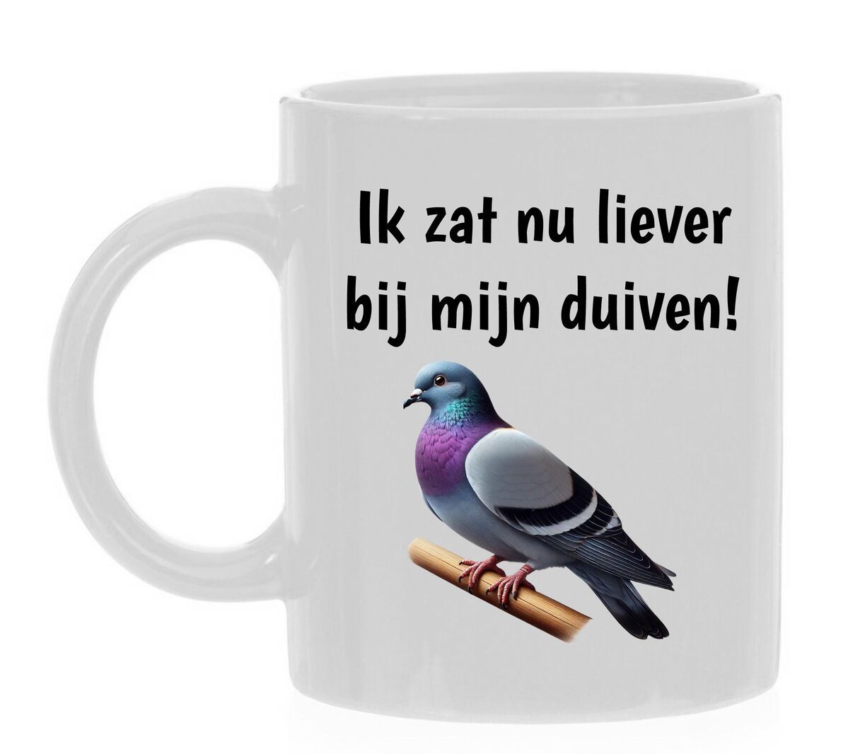 Duivenmelker koffiemok duivenboer grappig leuk cadeau duif