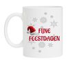 Fijne feestdagen koffiemok kerst thema