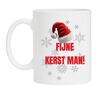 Fijne kerst man koffiemok kerstman grappig wens vrolijk