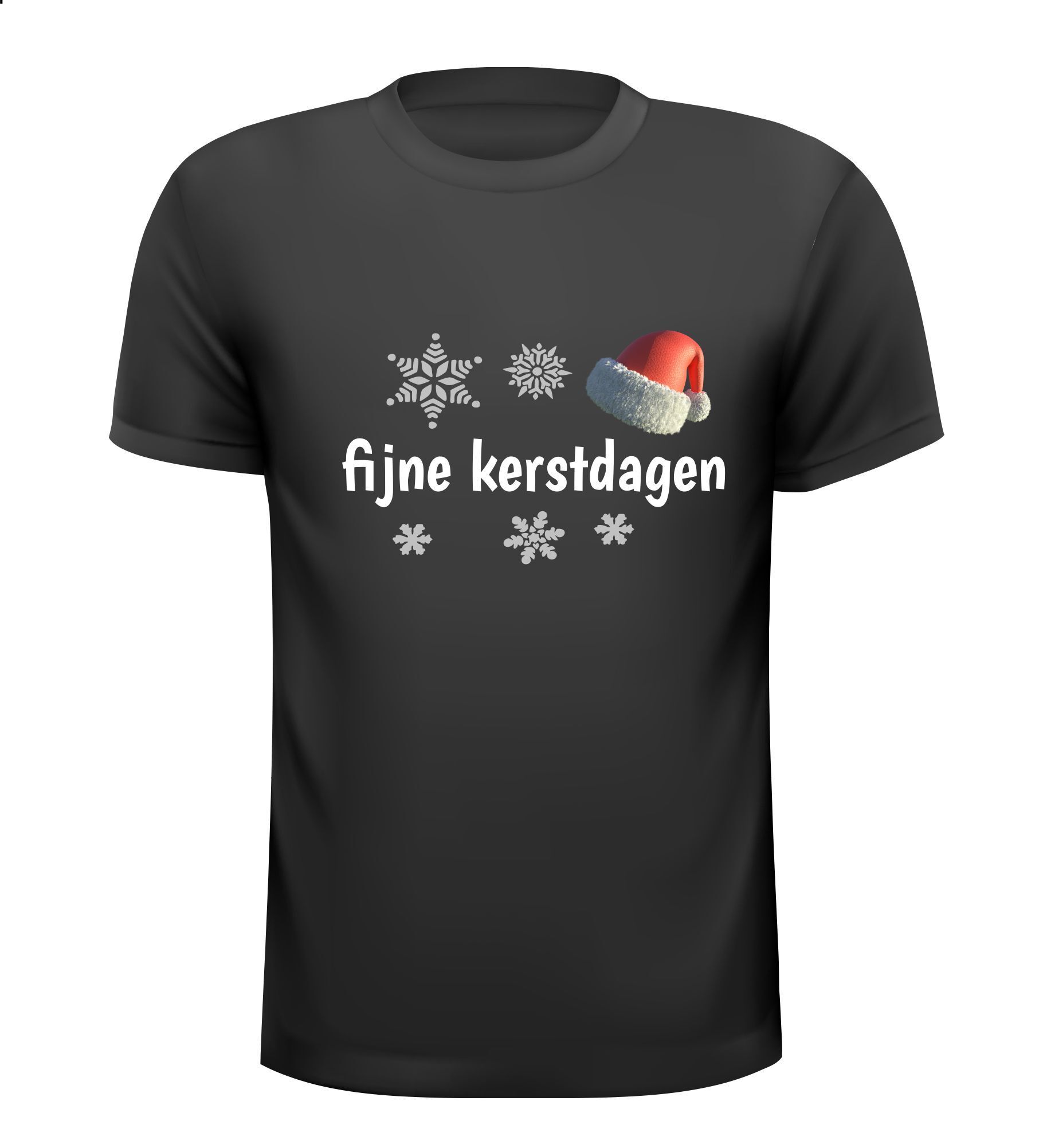 fijne kerstdagen winters thema t-shirt