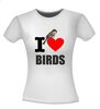 foto 10 i love birds t-shirt houden van vogels liefde voor vogels cartoon grappig