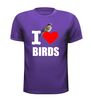 foto 3 i love birds t-shirt houden van vogels liefde voor vogels cartoon grappig