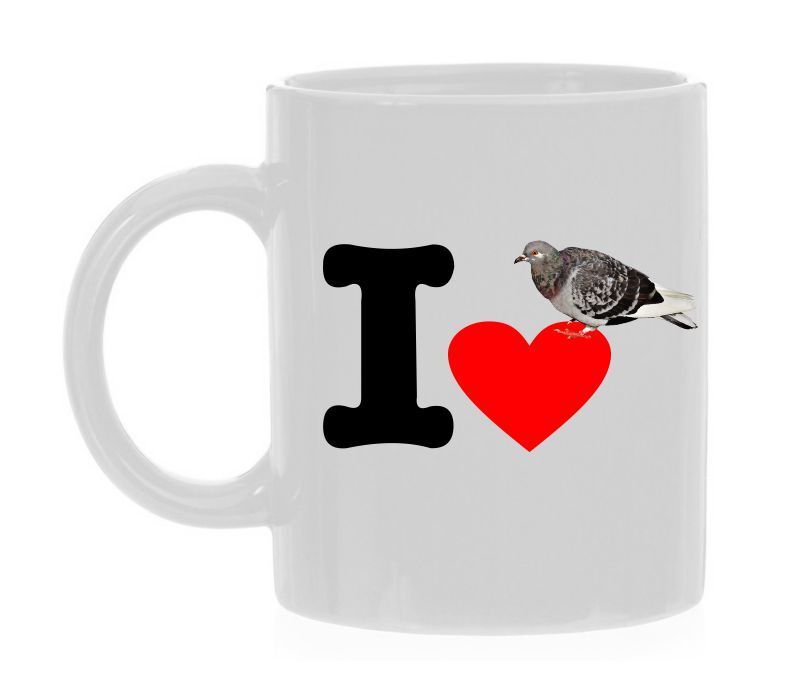i love duiven koffiemok ik hou van duivensport duif duifjes duivenmelker