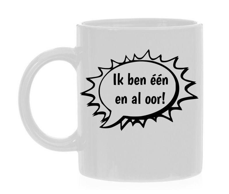 Ik ben een en al oor koffiemok grappig gekkigheid