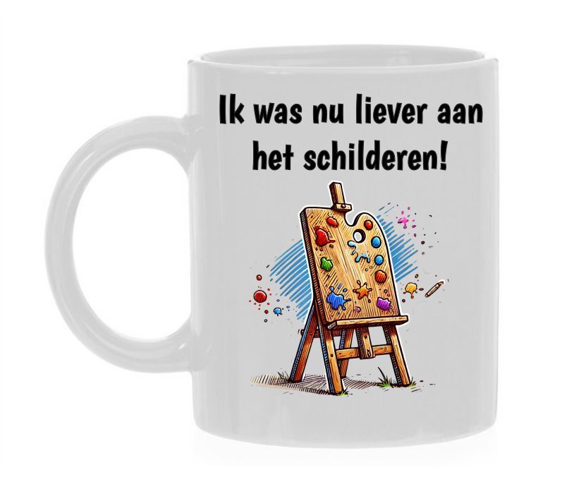 ik was nu liever aan schilderen koffiemok beker mok painter