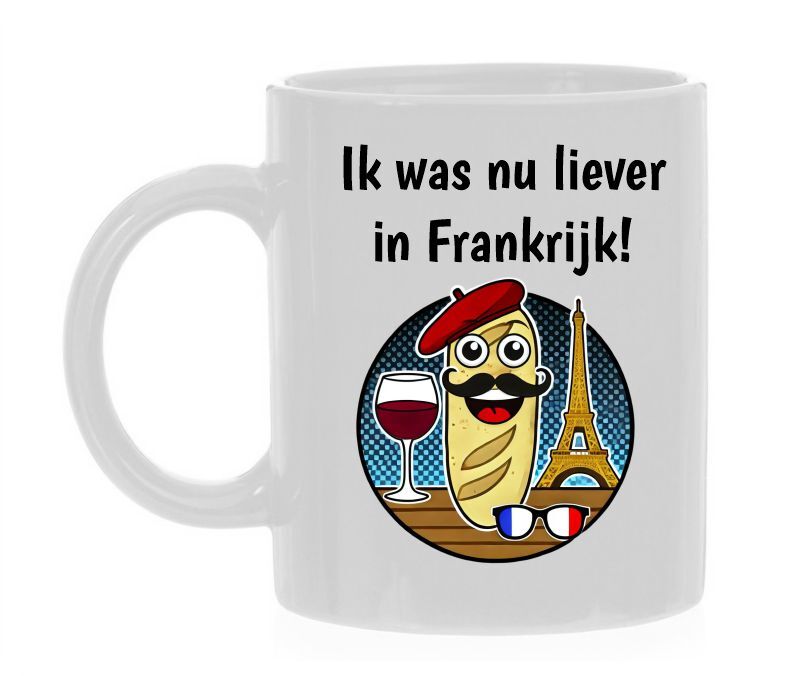 Ik was nu liever in Frankrijk koffiemok