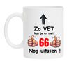 foto 1 Koffiemok 66-jarige feestelijk cadeau verjaardag vet goed uitzien