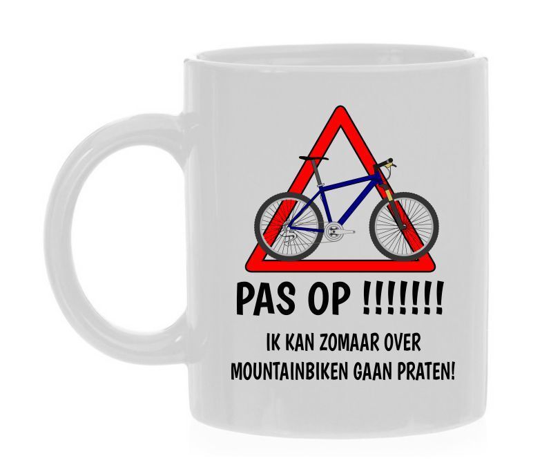 Koffiemok grappige en gek voor Fanatieke mountainbiker
