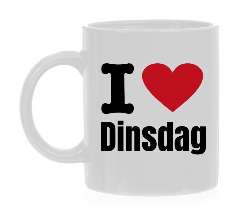 Koffiemok i love Dinsdag grappig houden van werkweek