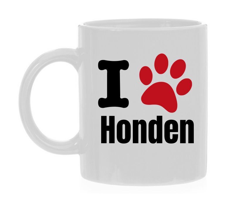 Koffiemok i love honden houden van hond hondenliefhebber