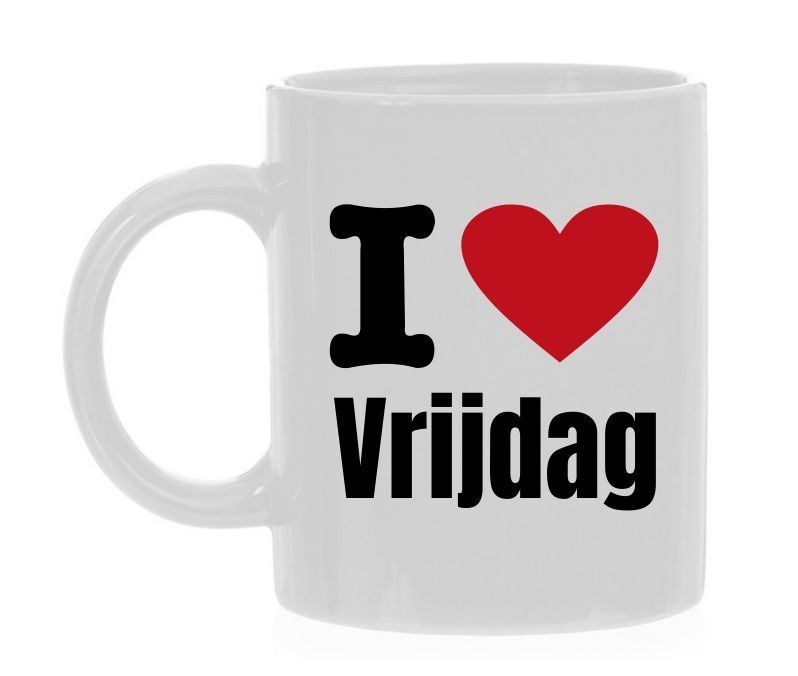 Koffiemok I love Vrijdag werkweek grappig werken