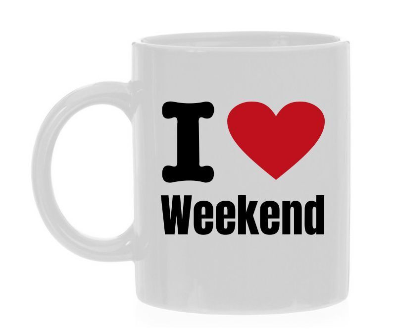 Koffiemok i love weekend werkweek te lang balen