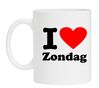 foto 1 Koffiemok I love Zondag voor in de kantine grappig