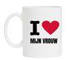 Koffiemok ik hou van mijn vrouw cadeau voor Valentijn