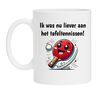 Koffiemok Ik was nu liever aan het tafeltennissen Tafeltennis Tafeltennisbat Ping Pong Bal Intrappen hobby