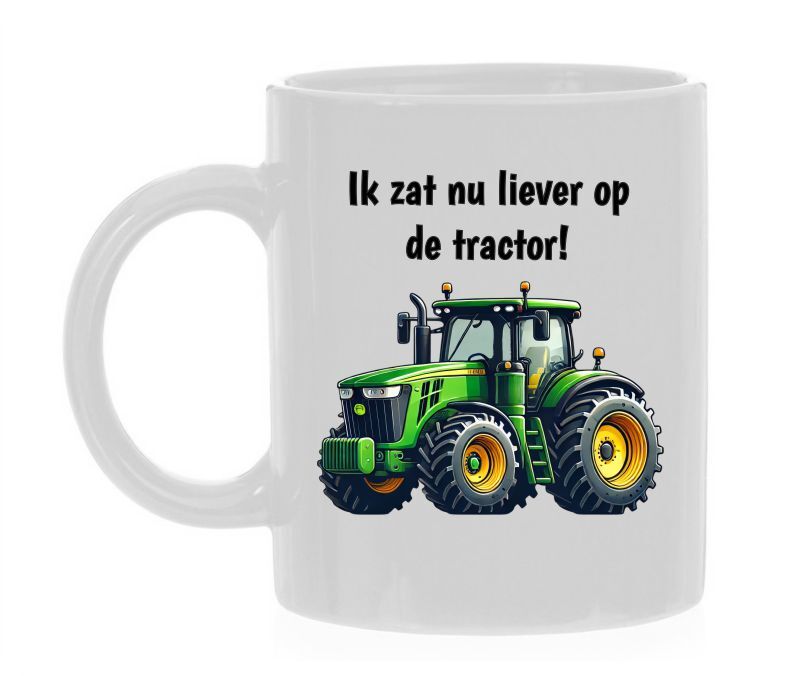 Koffiemok ik zat nu liever op de trekker trots op de boer