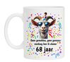 Koffiemok met grappige tekst voor een verjaardag van 68 jaar
