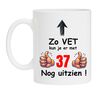 Koffiemok om kado te geven aan verjaardag 37 jaar grappig vet goed uitzien