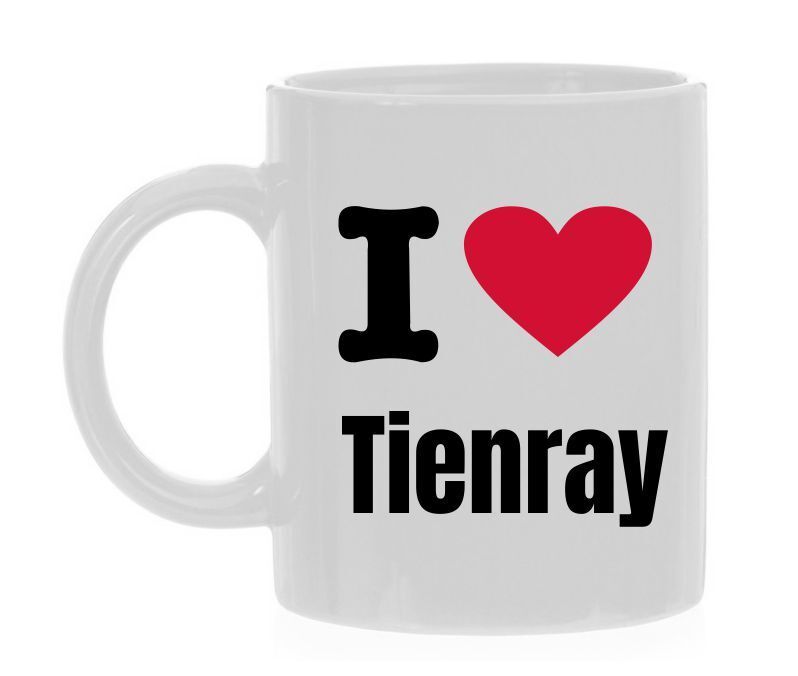 Koffiemok Tienray  trots op dorp i love Tienray 