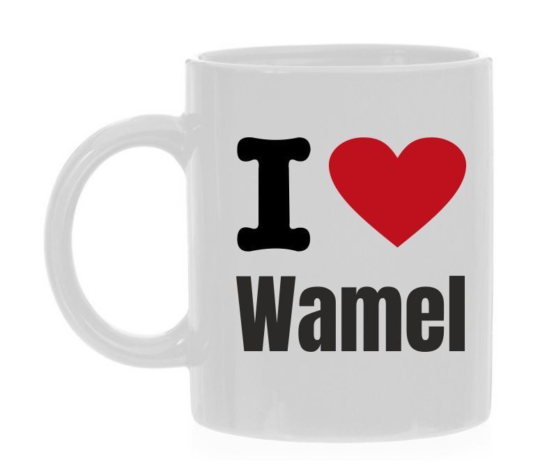 Koffiemok Trots op Wamel hou van Wamel woonplaats