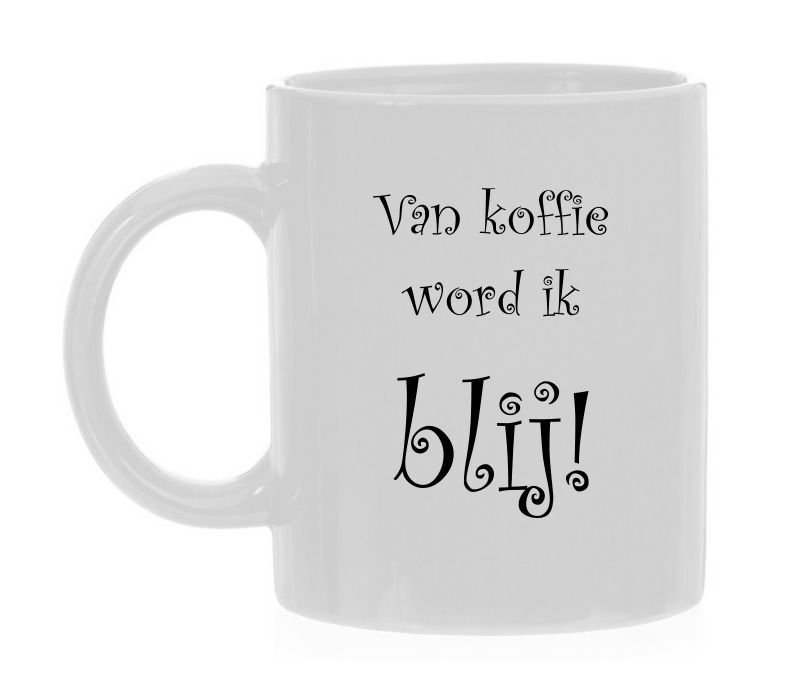 koffiemok Van koffie word ik blij