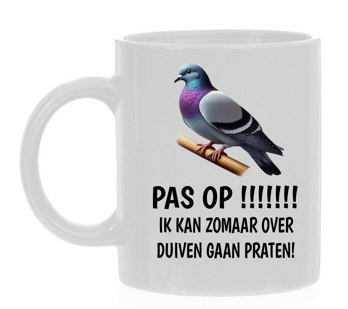 Koffiemok voor duivenmelkers duiven liefhebbers duif