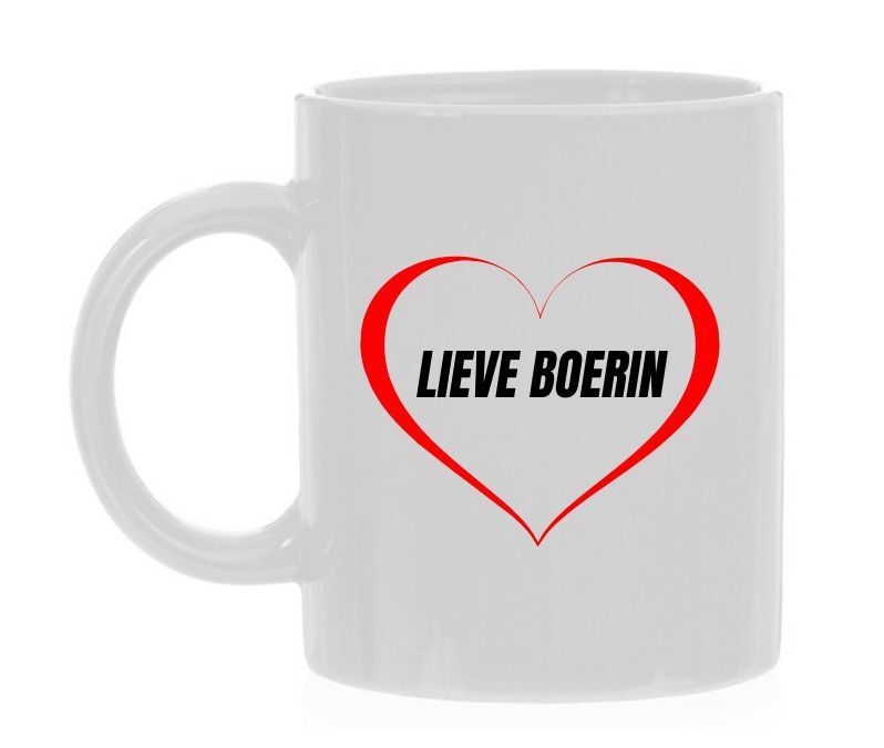 Koffiemok voor een Lieve Boerin Valentijn cadeau liefde