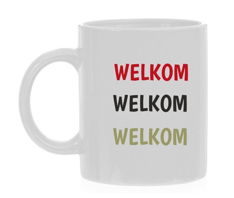 Koffiemok welkom gastvrij