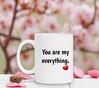 foto 2 Koffiemok you are my everything je bent mijn alles Valentijn cadeau