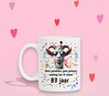 foto 3 Mok grappig leeftijd verjaardag 83 jaar met tekst en kleurrijke print
