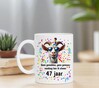foto 3 Mok met leeftijd erop 47 jaar verjaardag met leuke tekst en full colour print