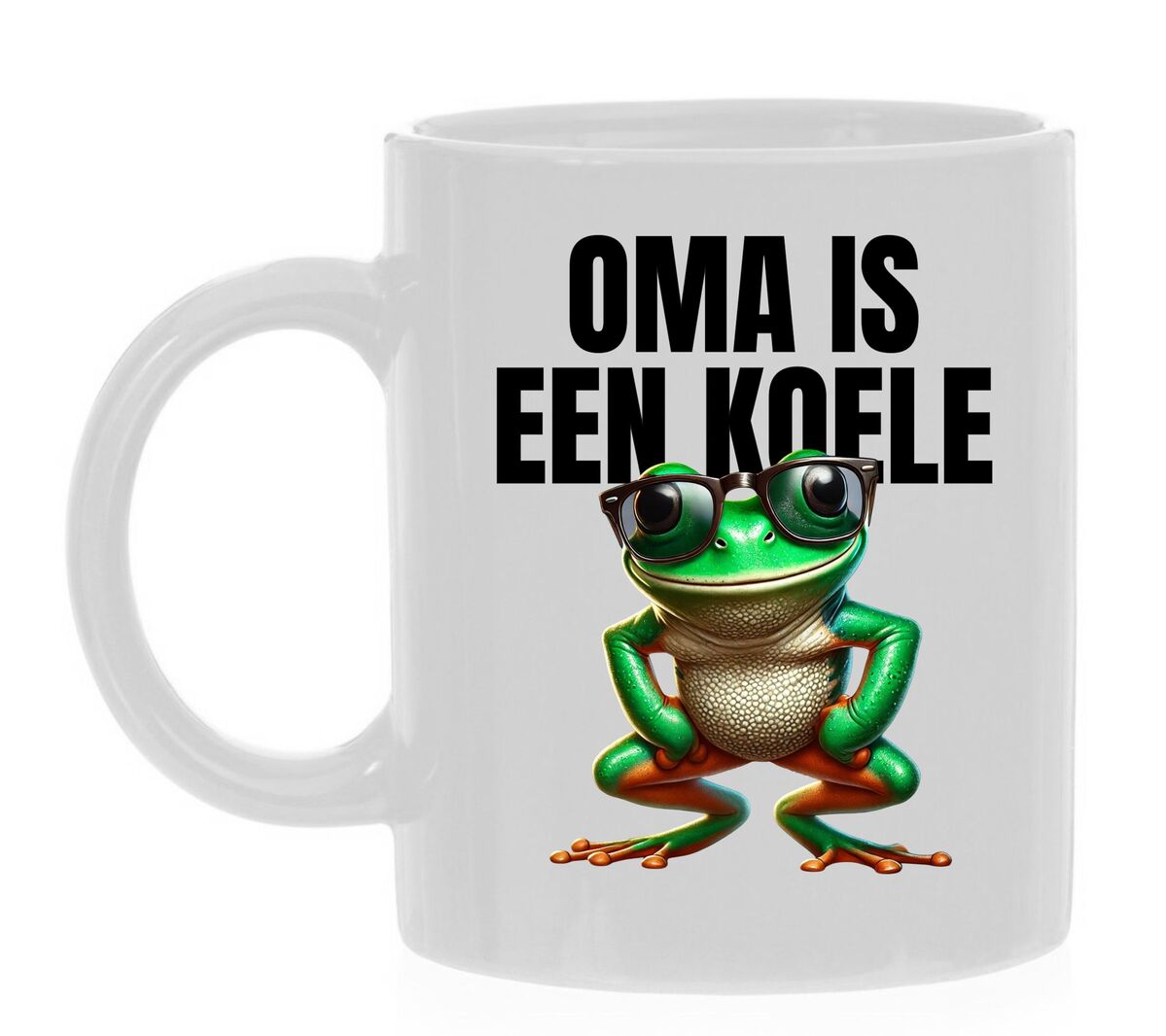 oma is een koele kikker koffiemok