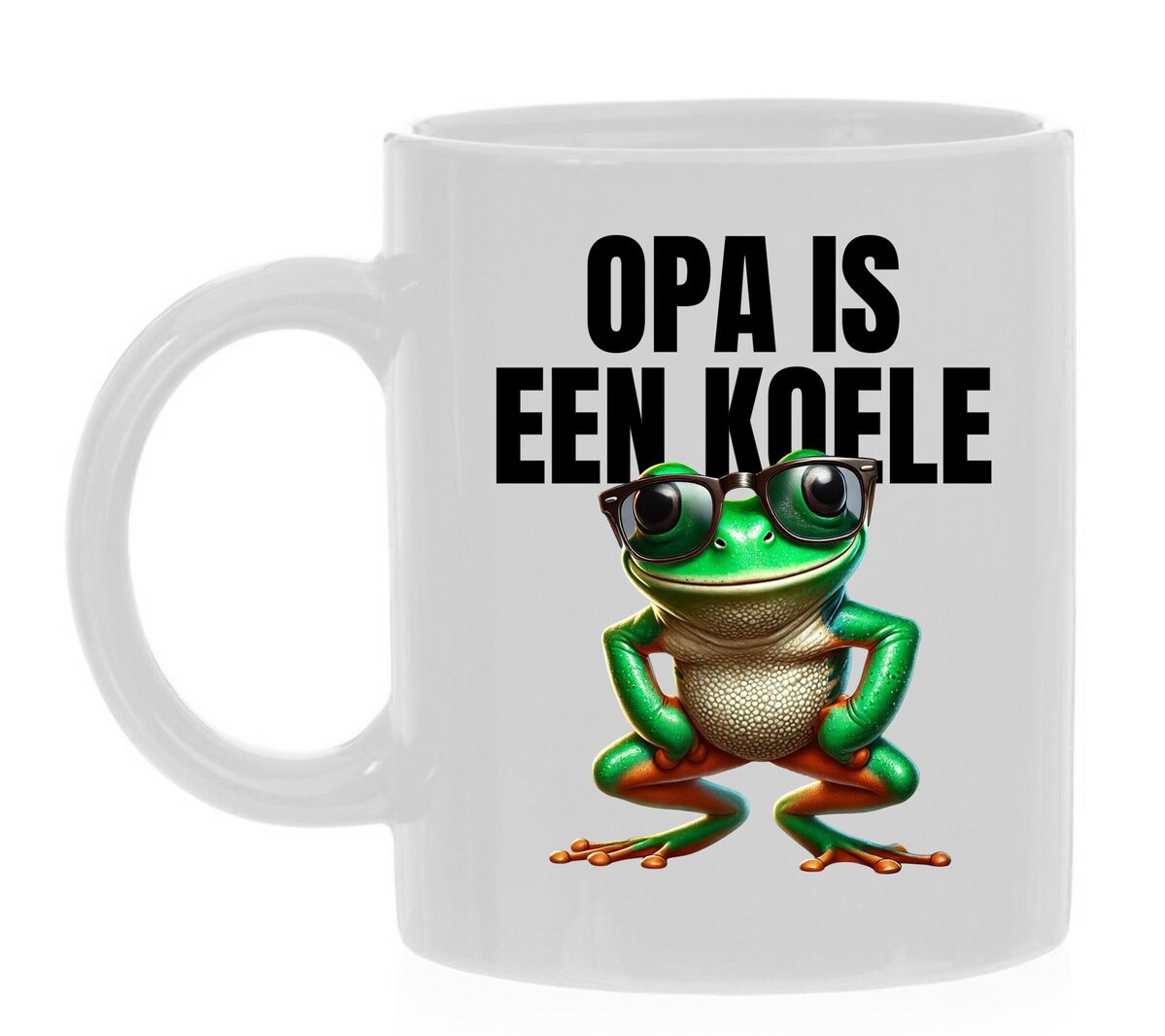 opa is een koele kikker koffiemok