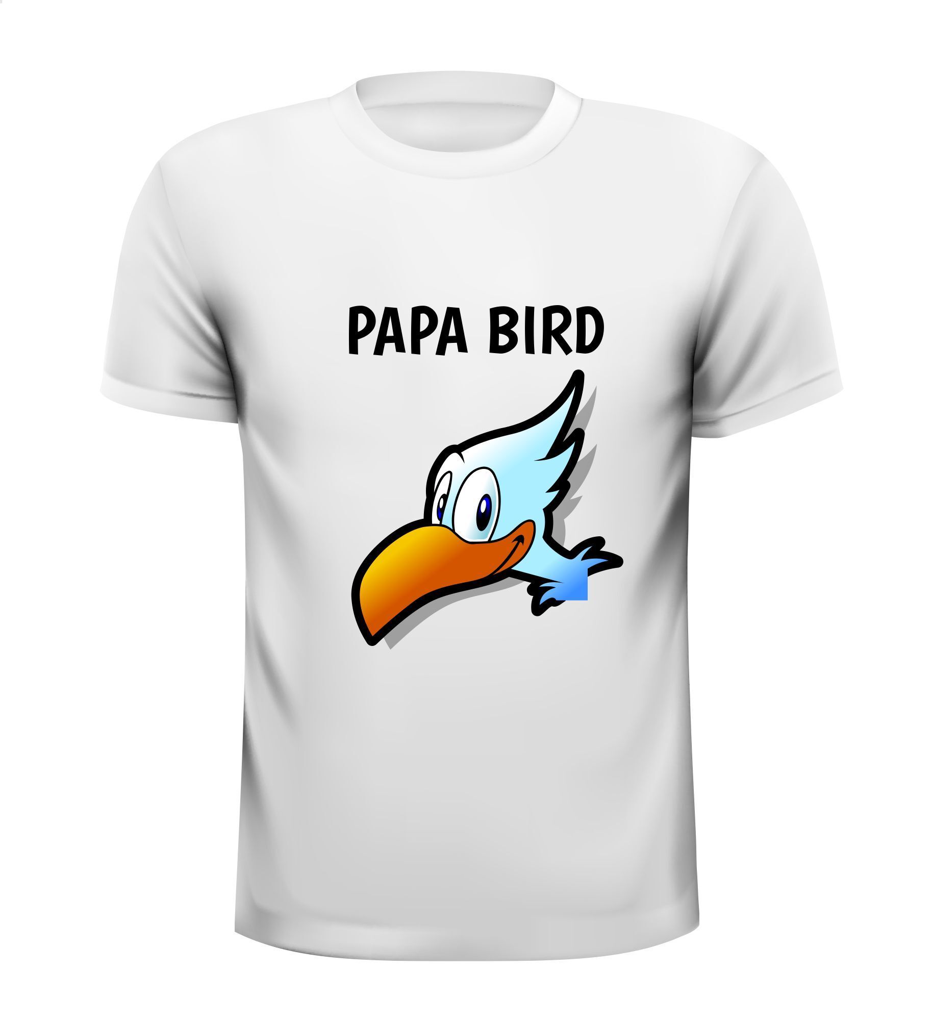 Papa bird papa vogel T-shirt staat altijd voor je klaar je papa grappig