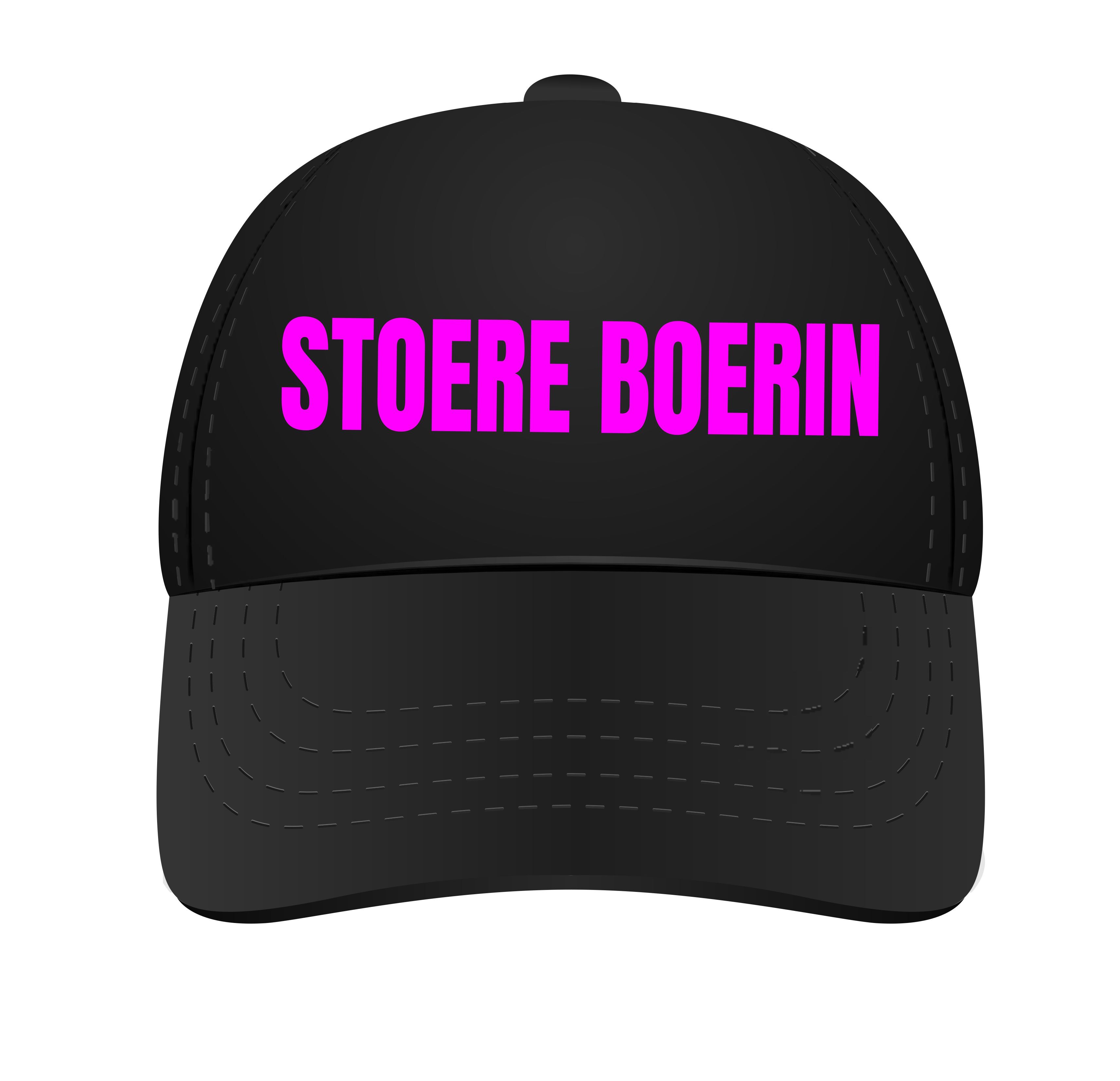 Pet voor Stoere boerin Neon roze letters cap