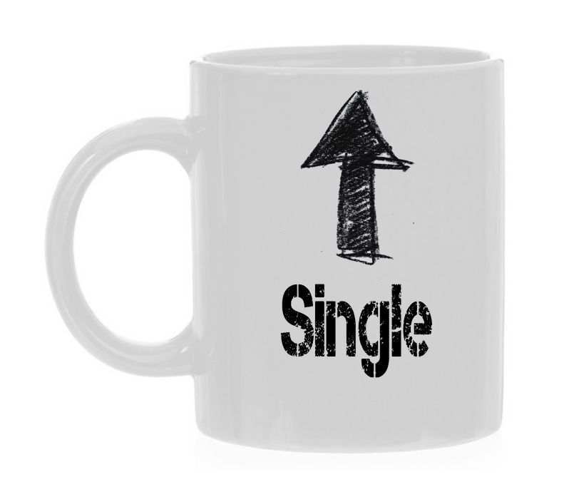 Single Koffiemok alleenstaand vrijgezel grappig leuk humor