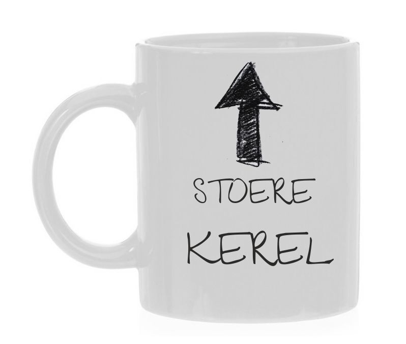 stoere kerel koffiemok handgeschreven