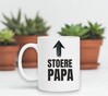 foto 2 stoere papa koffiemok Vaderdag cadeau handgeschreven