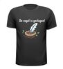 T-shirt met grappig vogel spreuk De vogel is gevlogen!