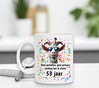 foto 2 Thee of koffie mok met grappige tekst en opdruk full colour 53 jaar