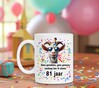 foto 2 Thee of koffiemok voor een verjaardag van 81 jaar met lollige tekst