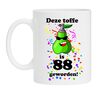 Beker leeftijd 88 jaar met leuke orginele print toffe peer
