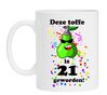 Beker leeftijd verjaardag 21 jaar leuke tekst en print