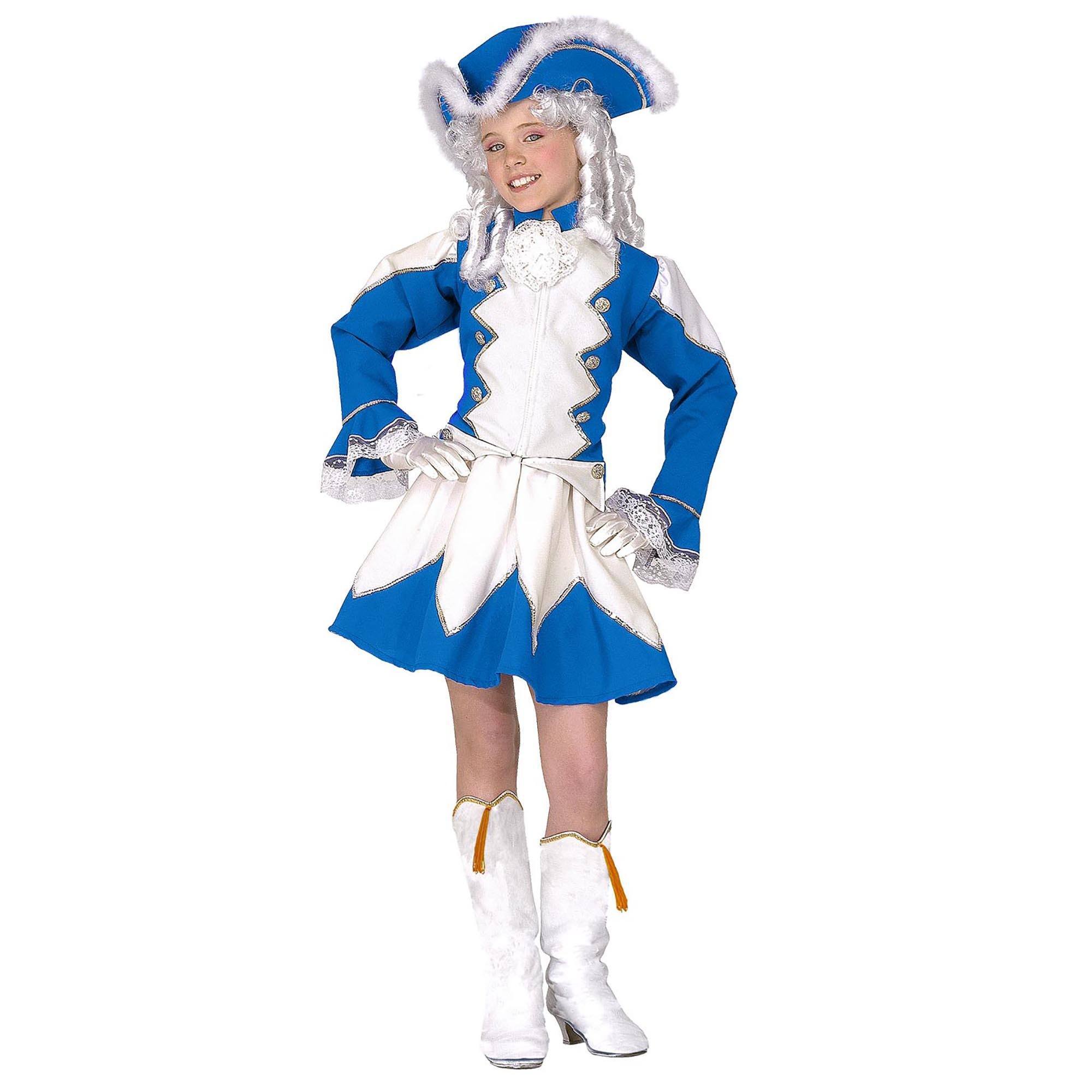 Blauwe majorette kleding meisjes dansmarieke Carnaval