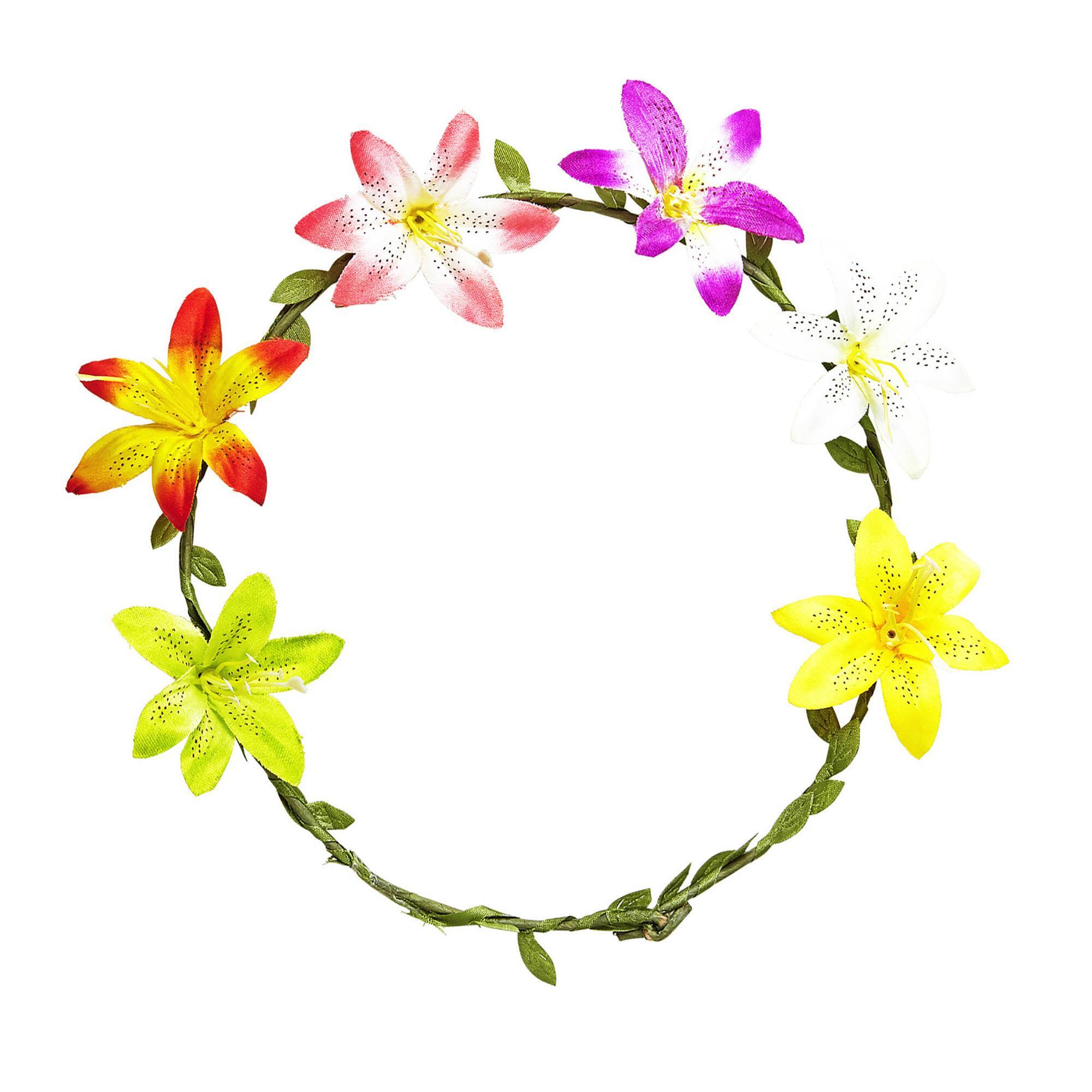 Bloemetjes diadeem flower power hippie tijd